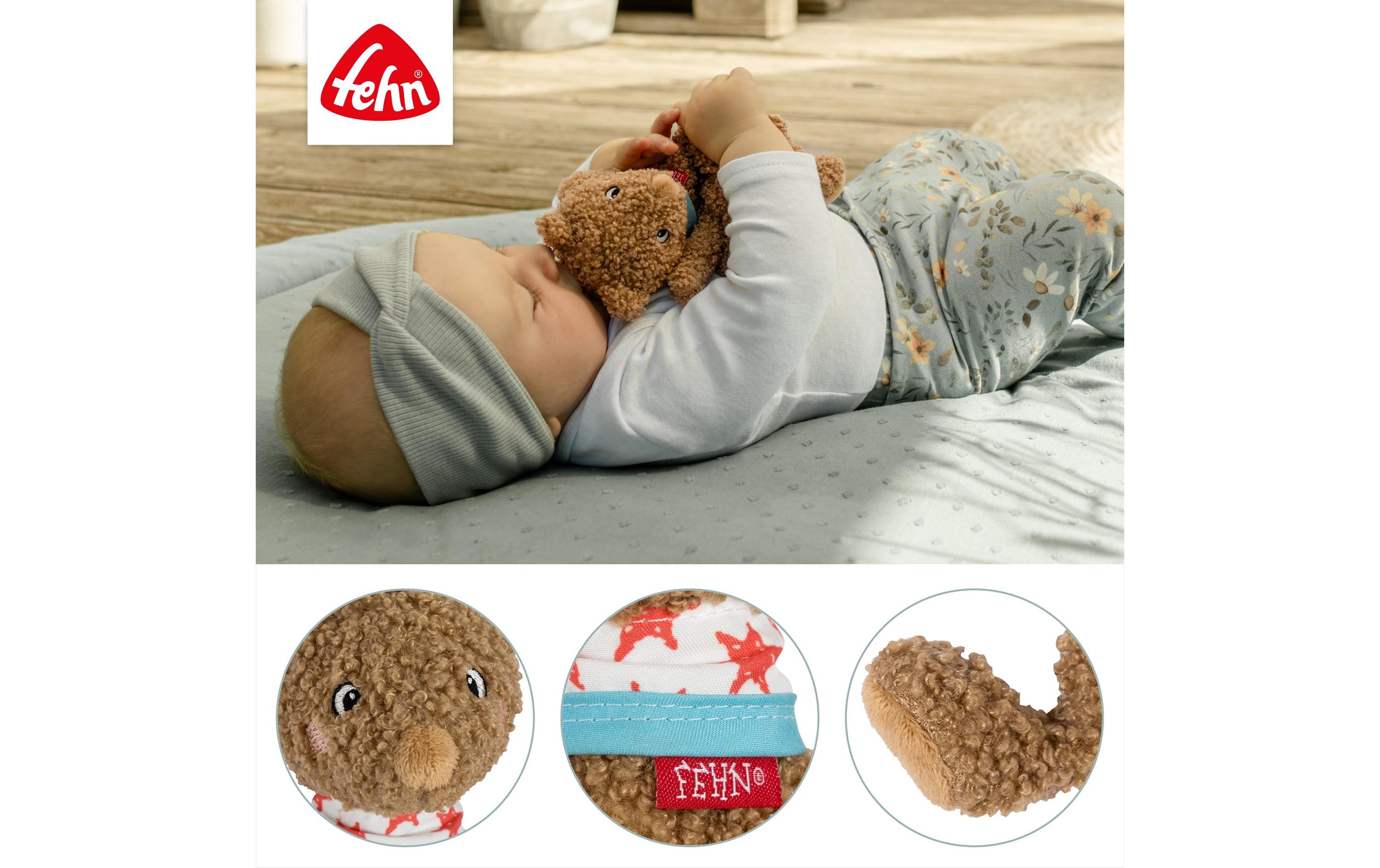 fehn Schmusetuch Bär, Plüsch / Velours, Braun
