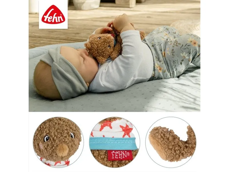 fehn Schmusetuch Bär, Plüsch / Velours, Braun fehn Schmusetuch Bär, Plüsch / Velours, Braun