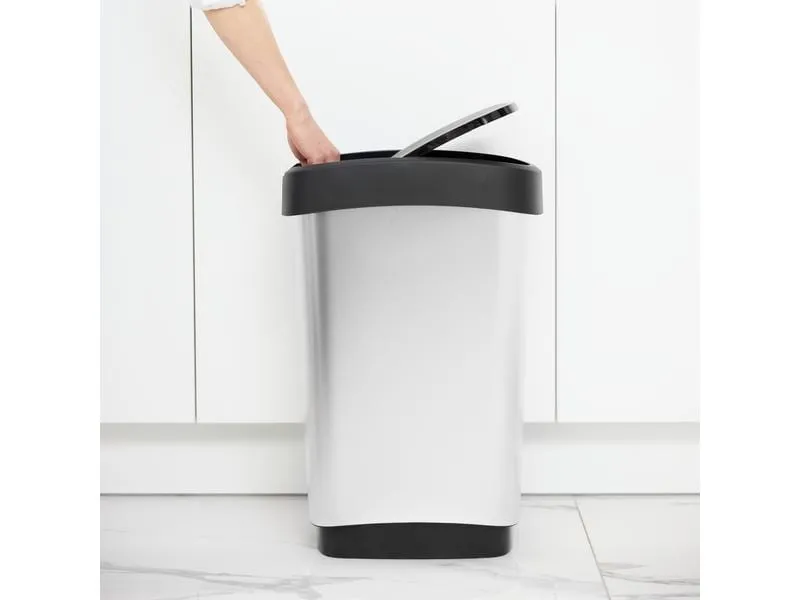 Rotho Swingeimer Art Twist 50 l, Silber metallic