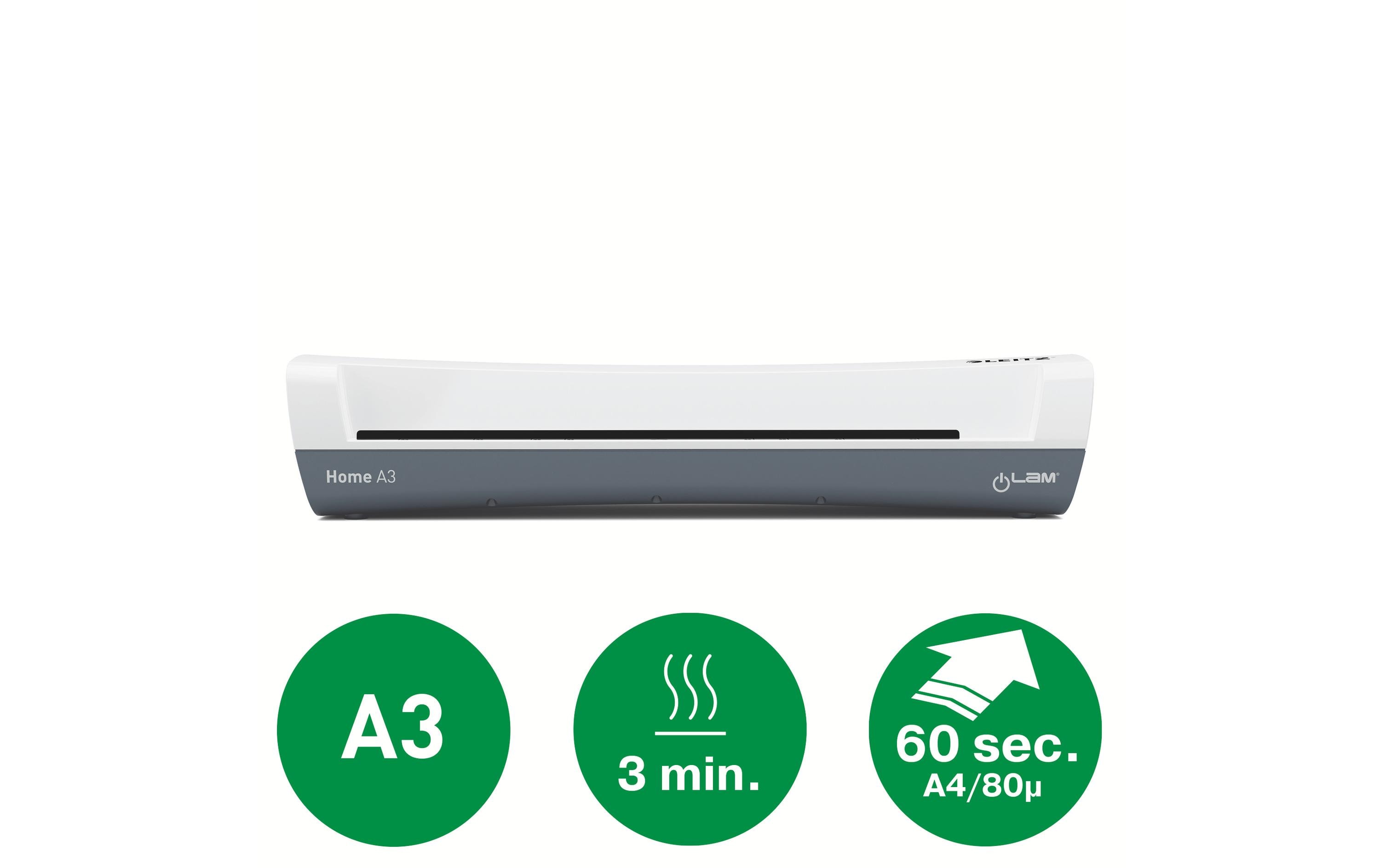 Leitz Bürogeräte Laminiergerät iLAM Home A3, 125 Mikron, Weiss