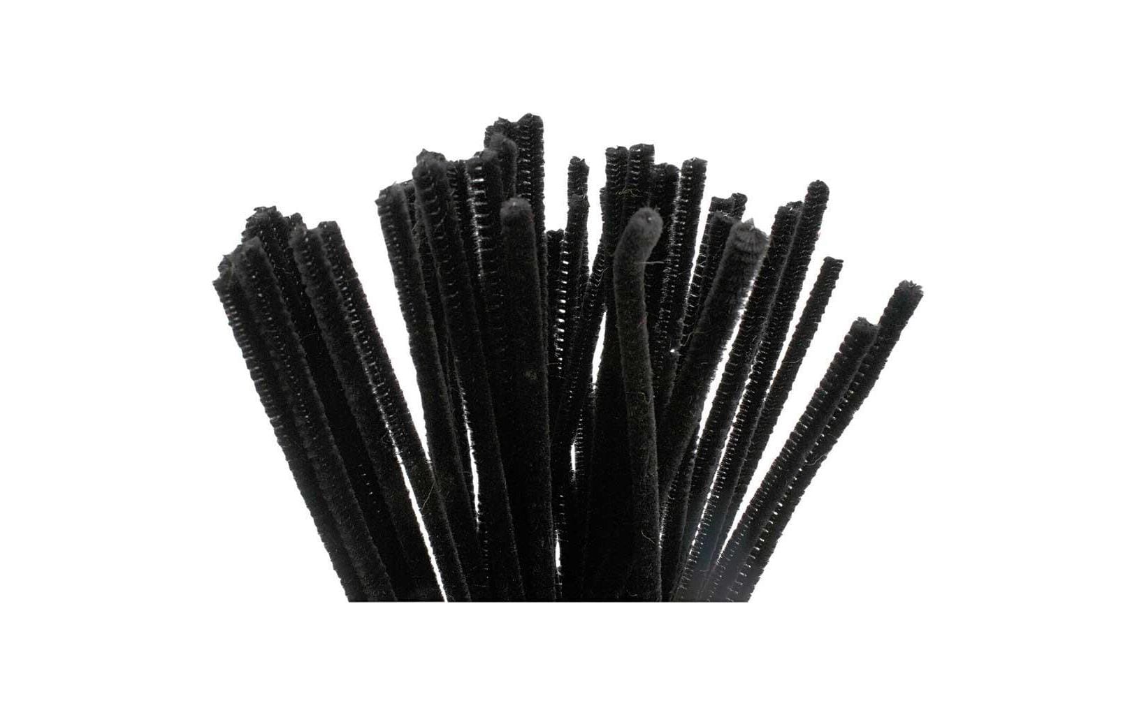 Creativ Company Chenilledraht 6 mm 50 Stück, Schwarz