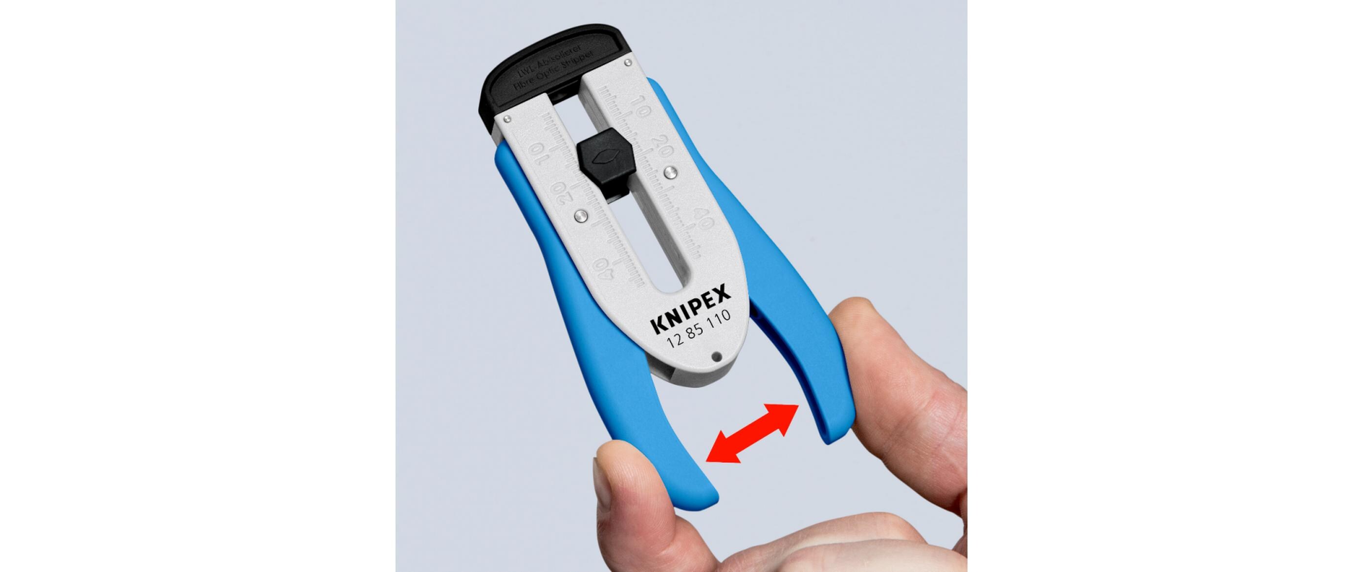 Knipex Abisolierwerkzeug für Glasfaserkabel 190 mm, Ø 0.125 mm