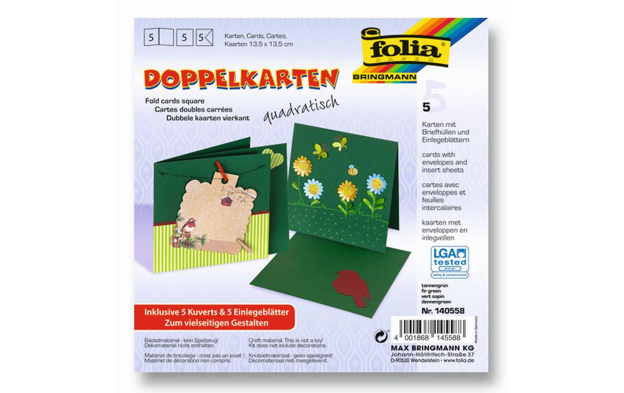 Folia Blankokarte 220 g/m² quadratisch Grün