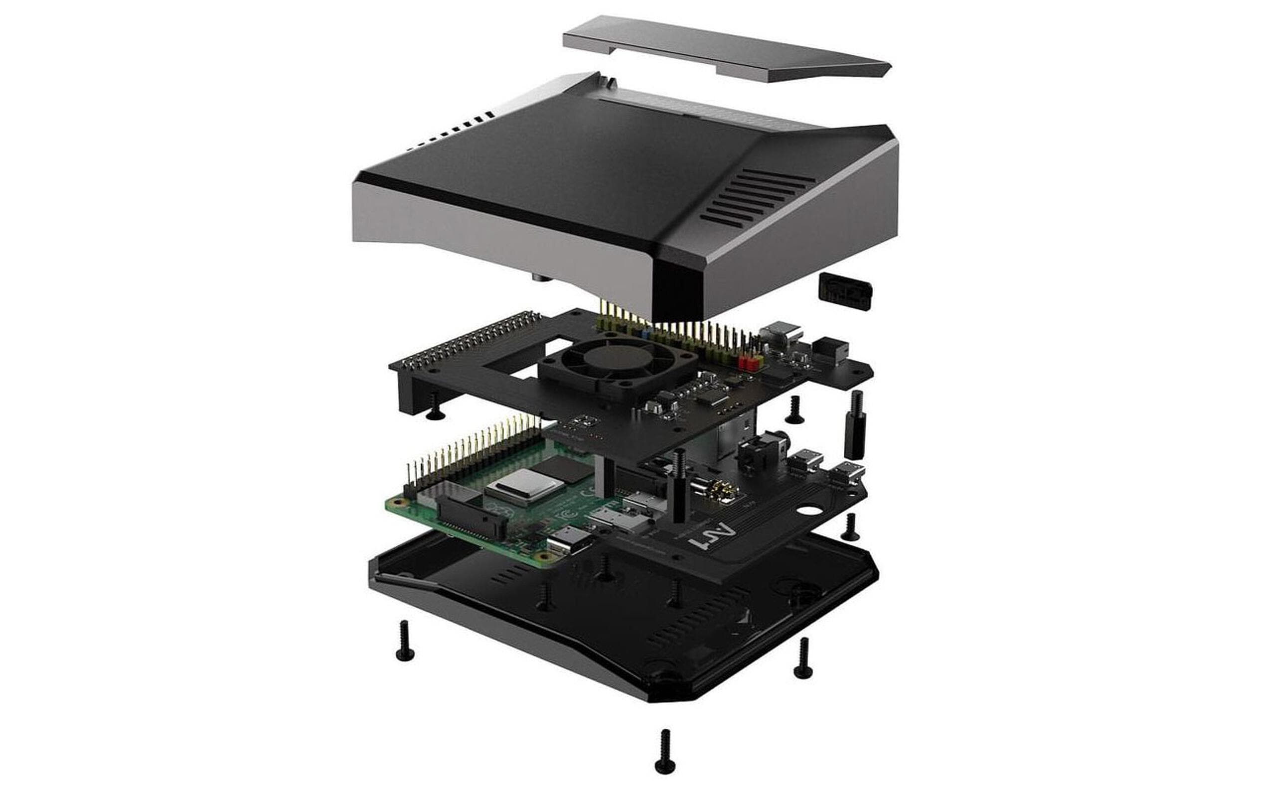 HutoPi Starter Kit MiniPC Switcher Raspberry Pi 4, 4 GB, 128 GB