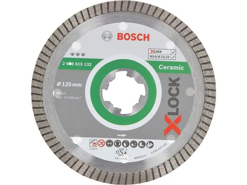 Bosch Professional Diamanttrennscheibe X-LOCK Ceramic Extra Clean Turbo 125 mm