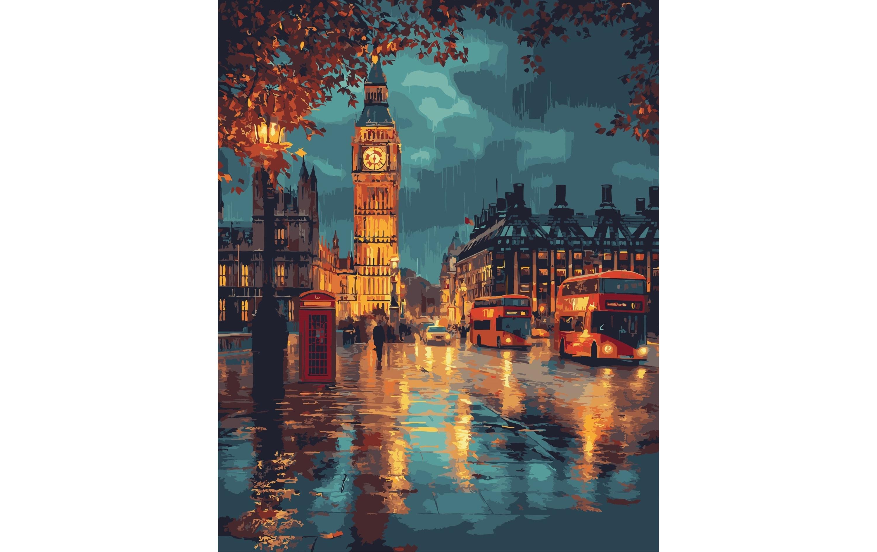 Colorelle Malen nach Zahlen London bei Nacht