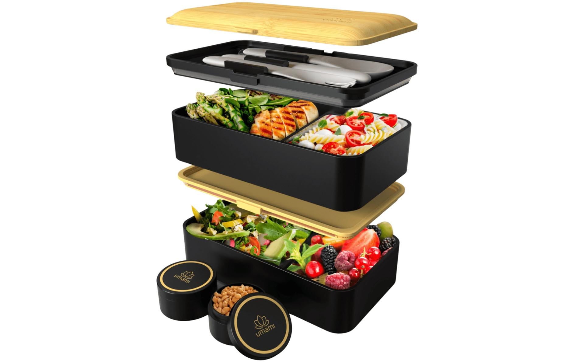 Umami Lunchbox Original L Black und Bamboo