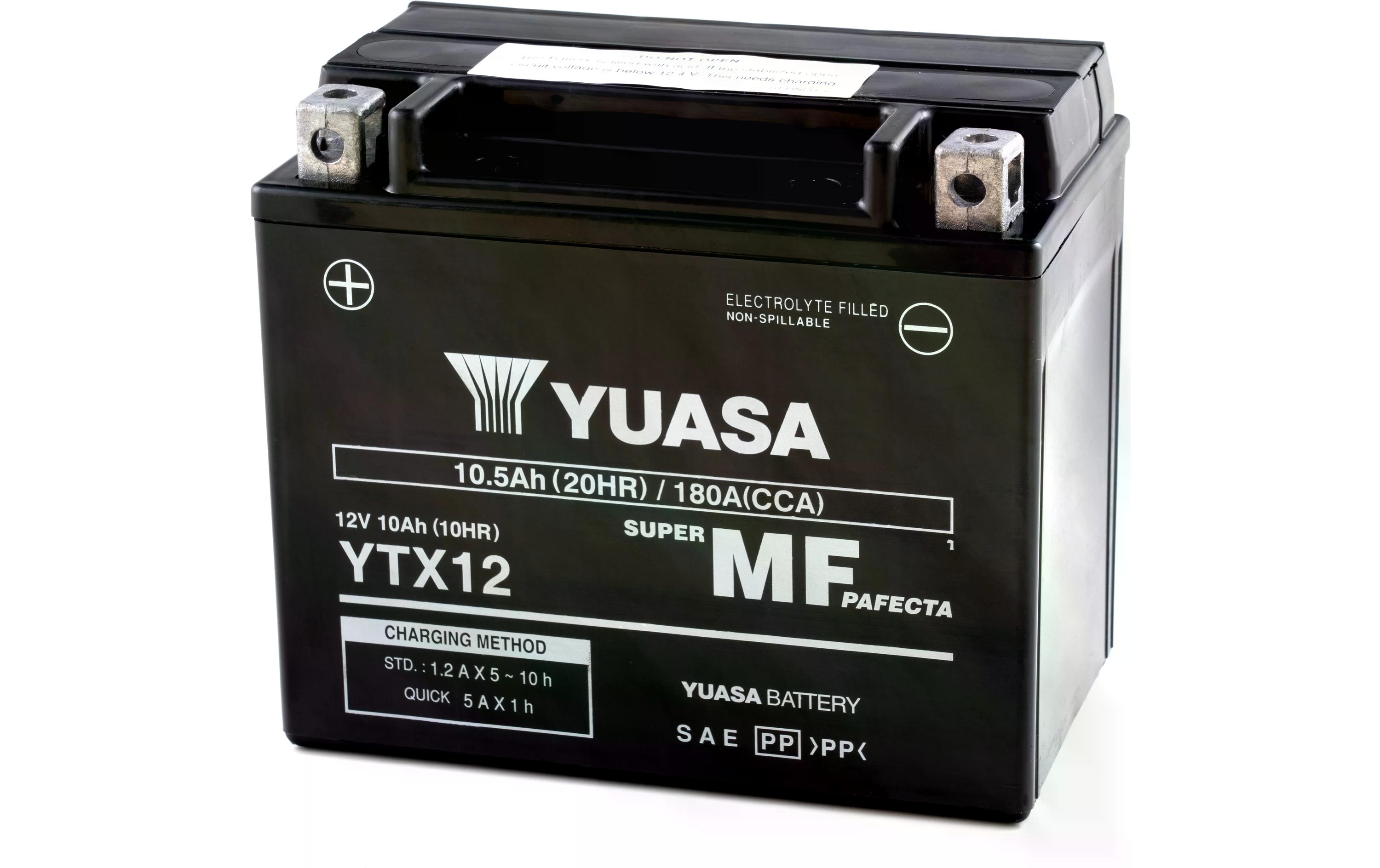 YUASA Motorradbatterie AGM 12V/10.5Ah/180A