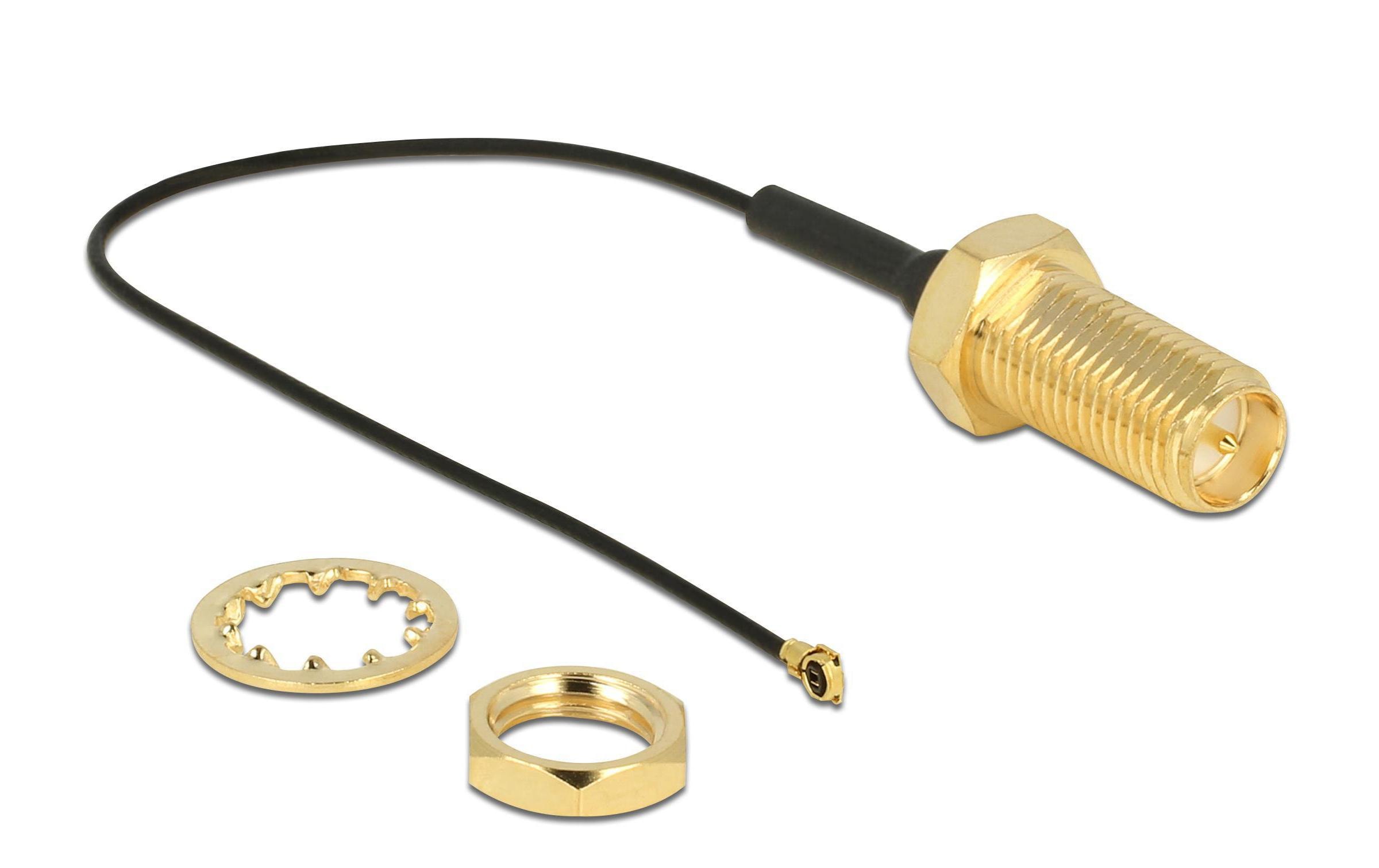 Delock Antennenkabel RP-SMA zu MHF-4, 10cm, zum Einbau Delock Antennenkabel RP-SMA zu MHF-4, 10cm, zum Einbau