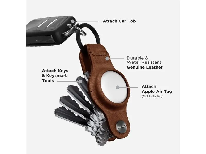 Keysmart Schlüsselhalter Air Leather, Braun Keysmart Schlüsselhalter Air Leather, Braun