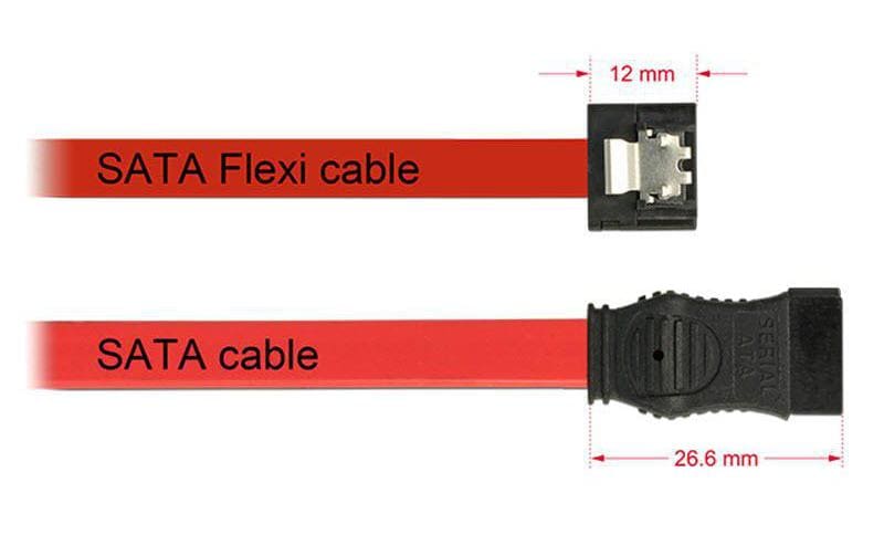 Delock SATA3-Kabel rot, Clip, flexibel, 10 cm Delock SATA3-Kabel rot, Clip, flexibel, 10 cm