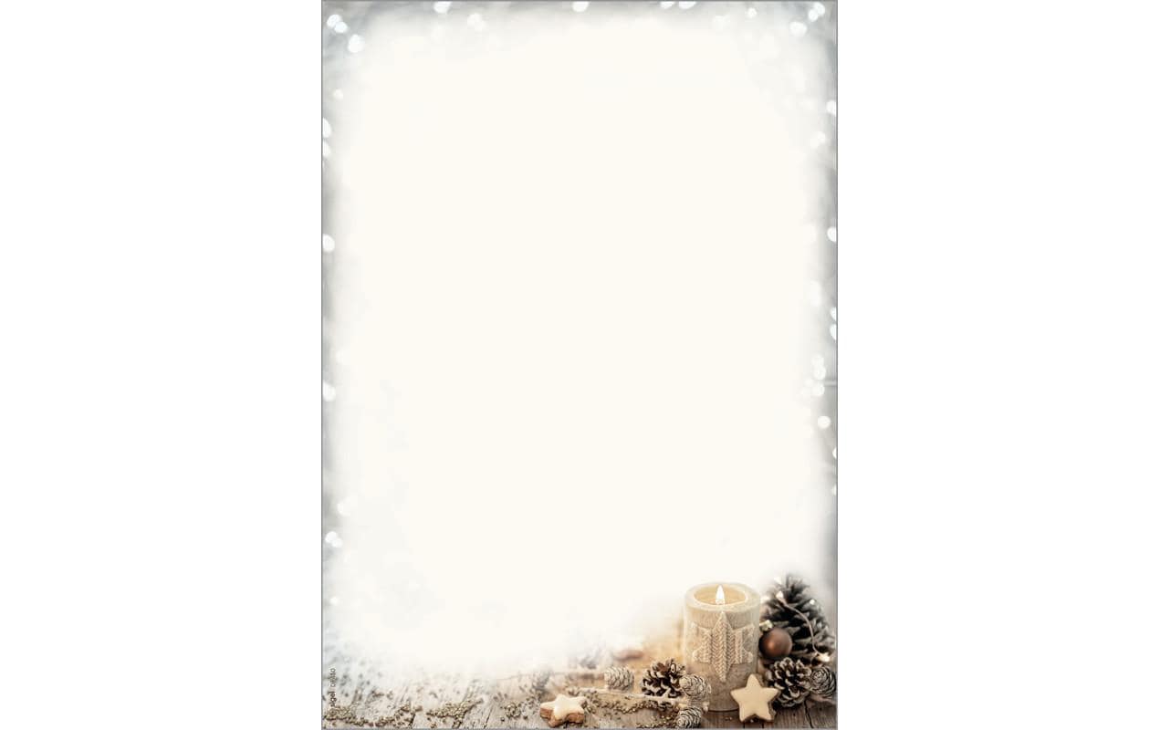 Sigel Motivpapier Christmas Candle, A4, 90 g/m², 25 Blatt