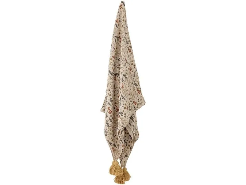 Bloomingville Kuscheldecke Filipa 160 x 130 cm, Gelb Bloomingville Kuscheldecke Filipa 160 x 130 cm, Gelb