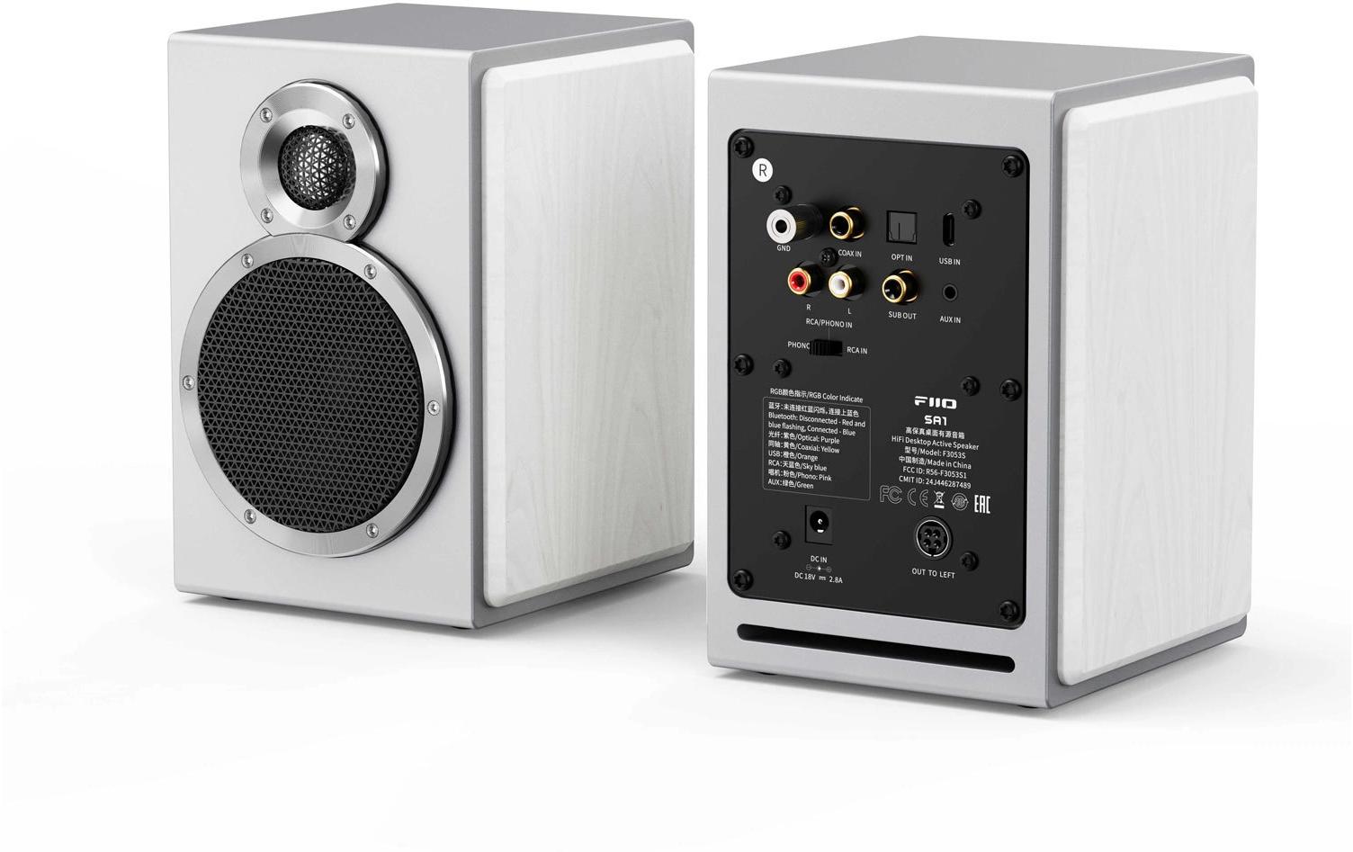 FiiO SA1 Aktiv-Lautsprecher (1 Paar) Silber/Weiss