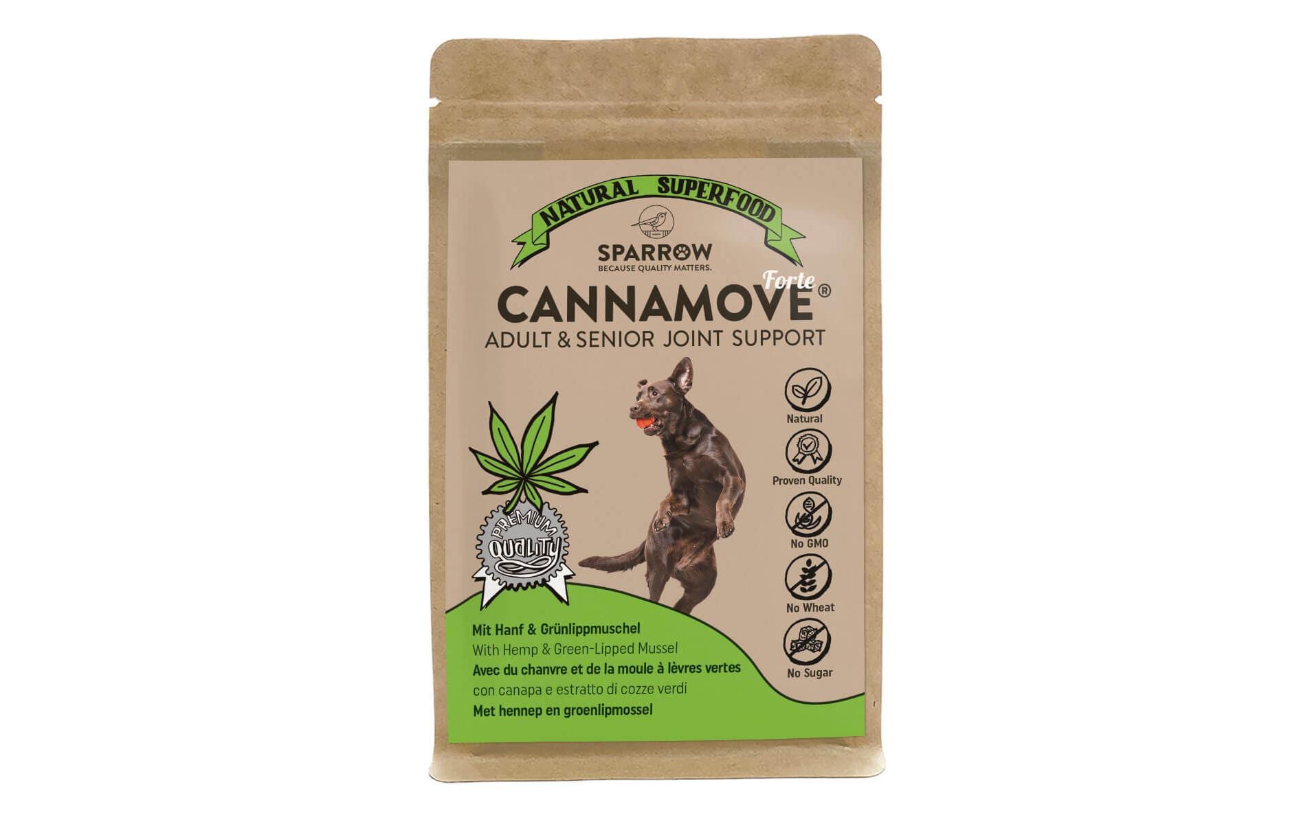Sparrow Hunde-Nahrungsergänzung CannaMove Forte, 100 g