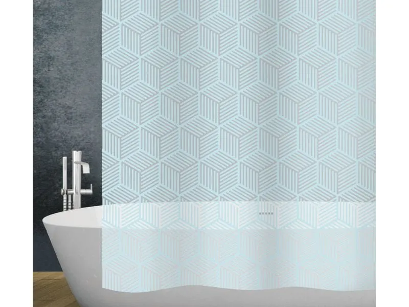 diaqua® Duschvorhang Cubic 180 x 200 cm, Hellblau diaqua® Duschvorhang Cubic 180 x 200 cm, Hellblau