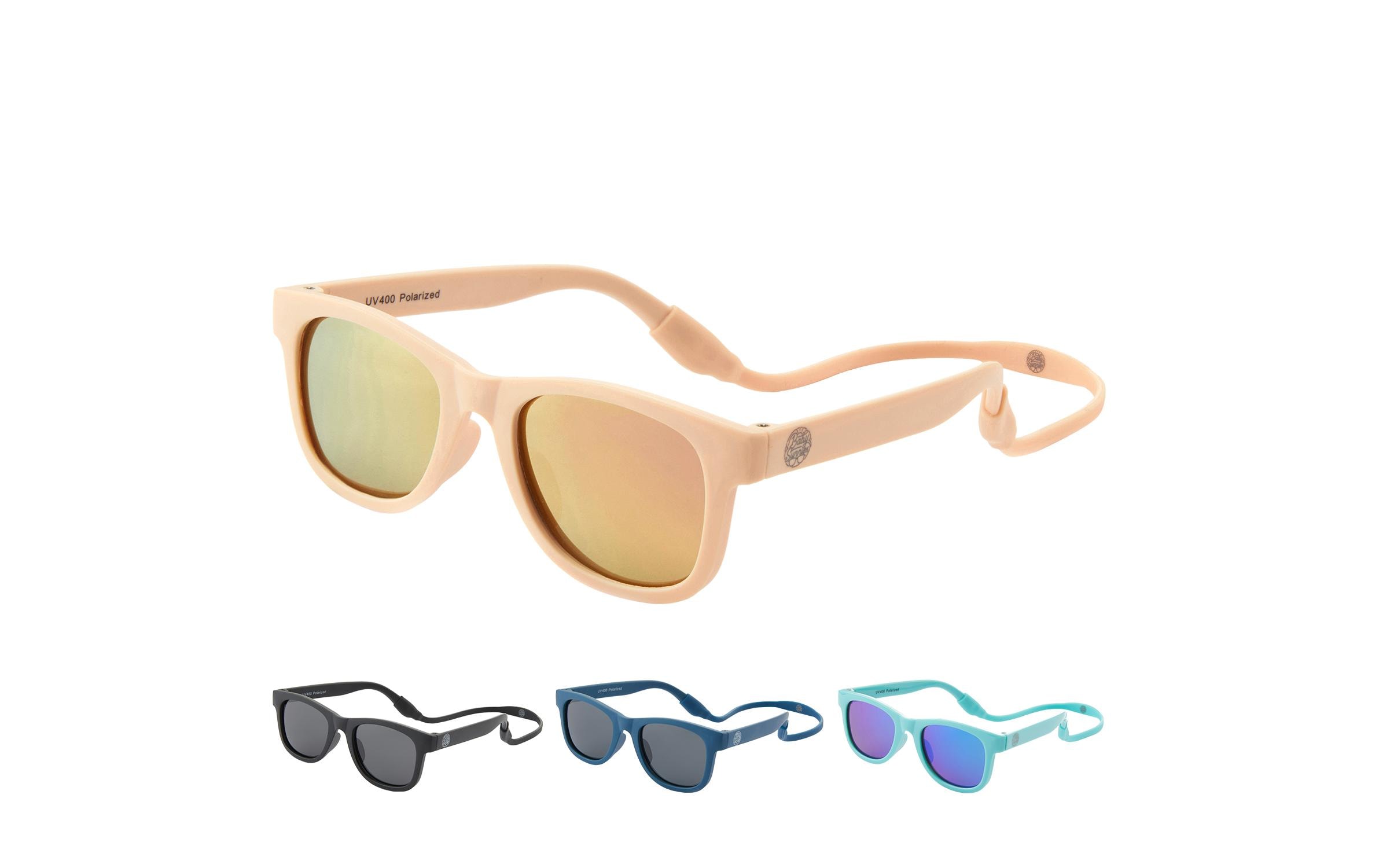 Baby Sunnies Baby-Sonnenbrille mit Band Peach