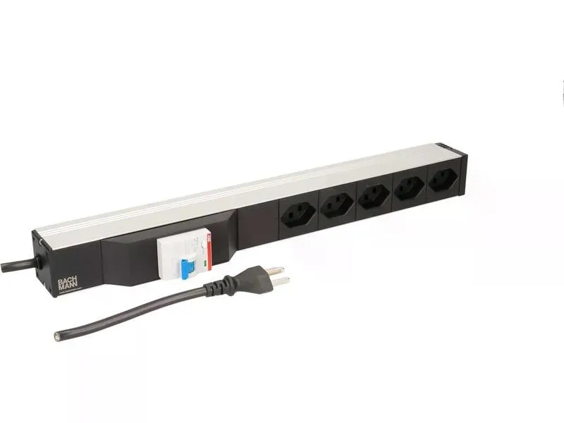 Bachmann 19 PDU 5x T23, 1HE, Fi Schalter, Schwarz Bachmann 19 PDU 5x T23, 1HE, Fi Schalter, Schwarz