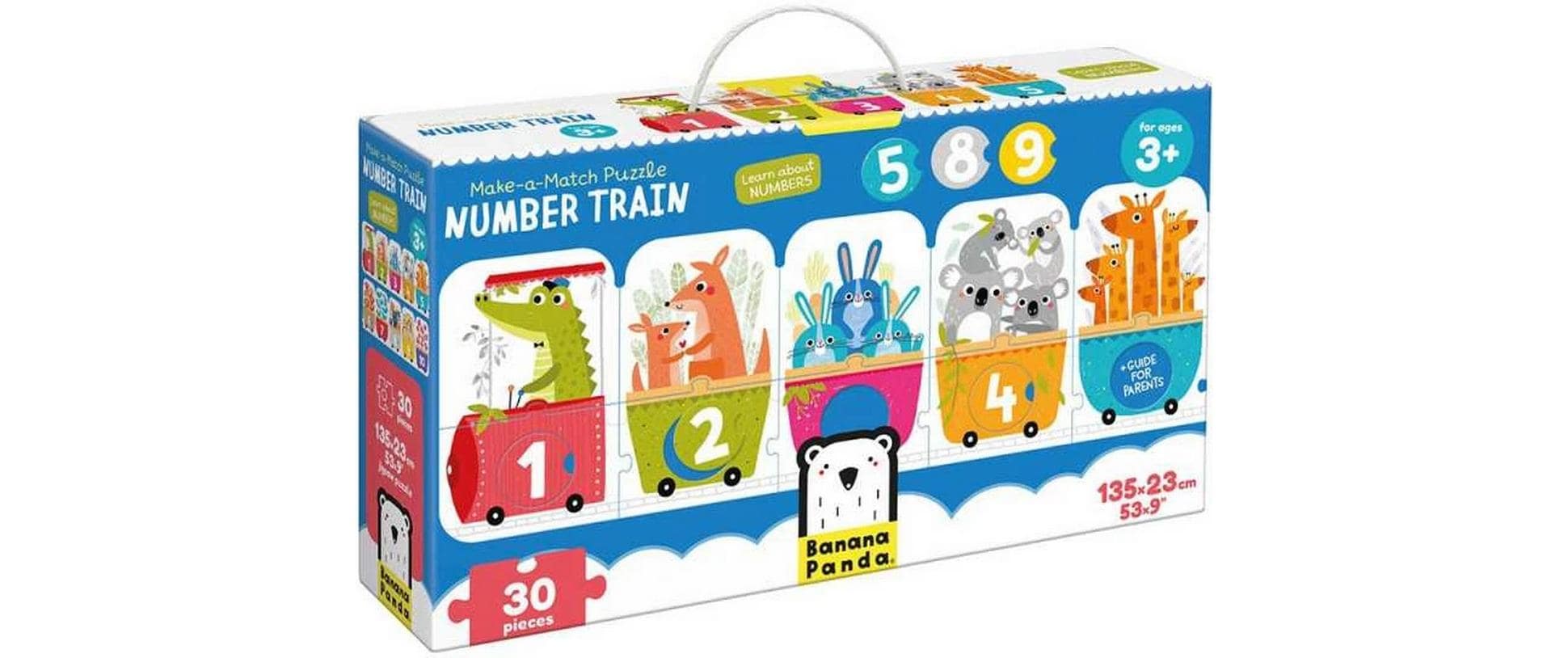Banana Panda Puzzle Make-a-Match Zahlenzug