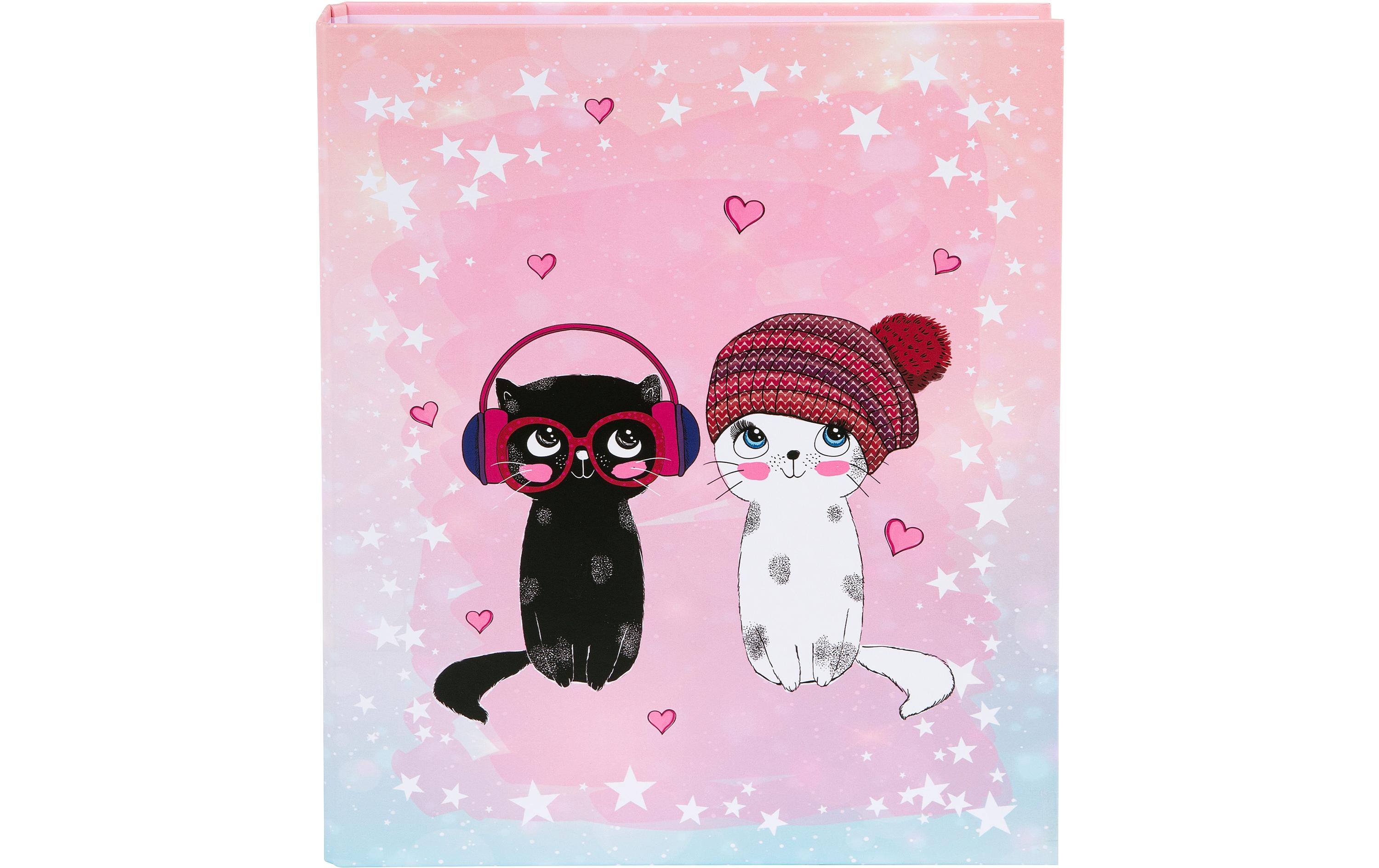 Goldbuch Ringbuch Music for Cats 4 cm, Rosa