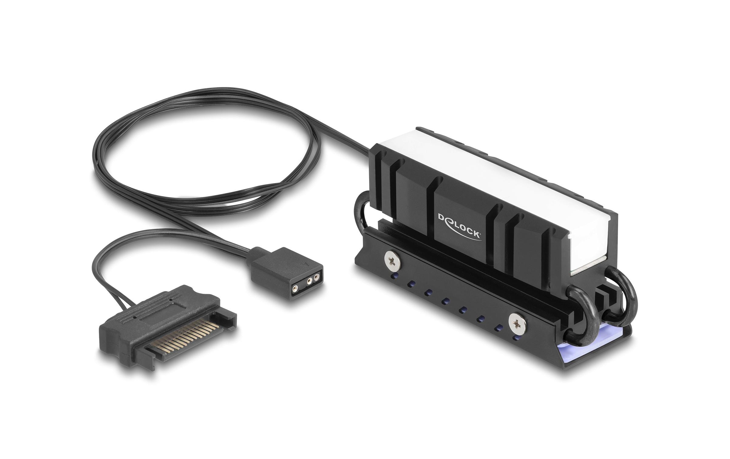 Delock M.2-Kühlkörper für SSD 2280 mit RGB LED Beleuchtung Delock M.2-Kühlkörper für SSD 2280 mit RGB LED Beleuchtung