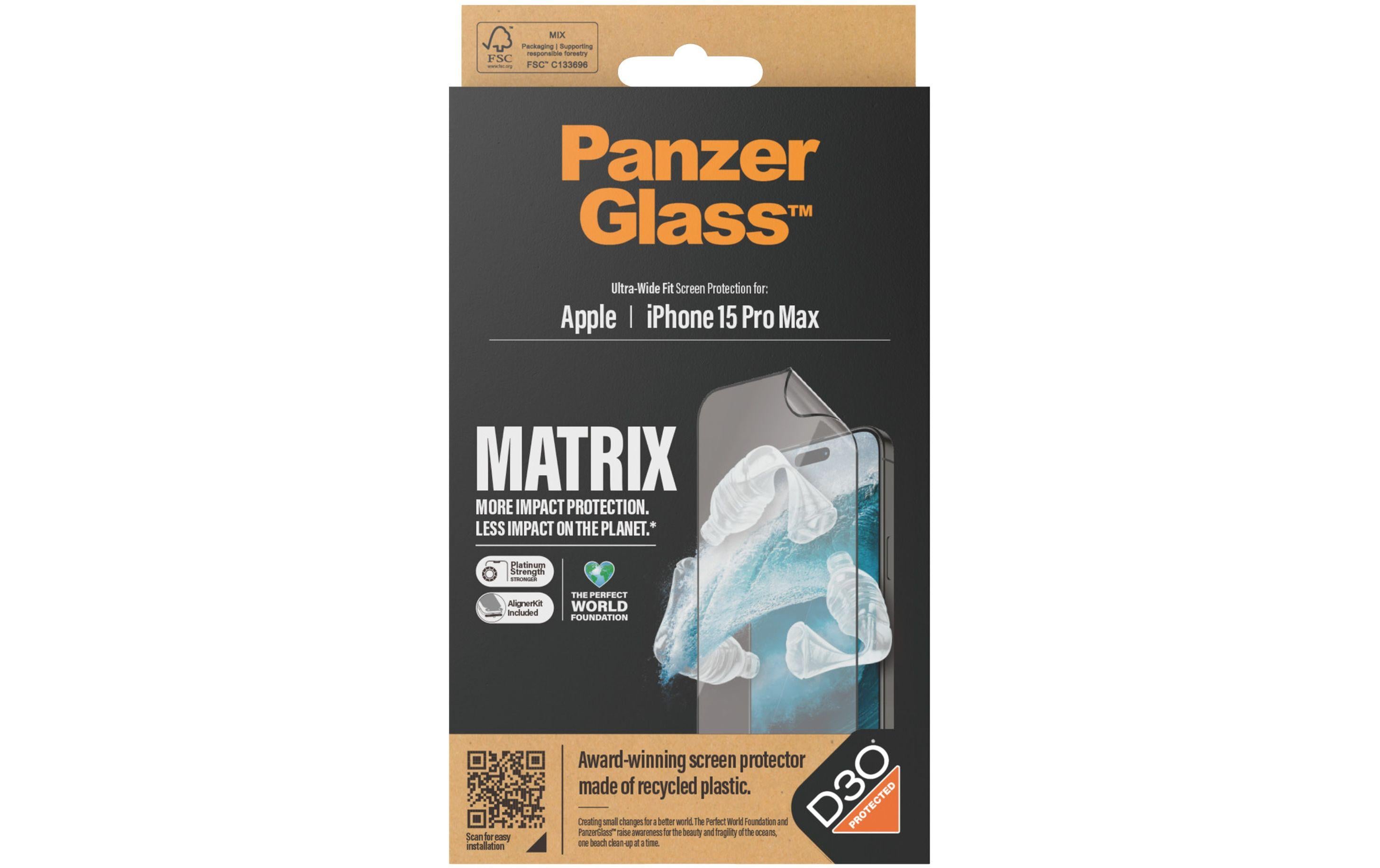 Panzerglass Displayschutz Matrix iPhone 15 Pro Max