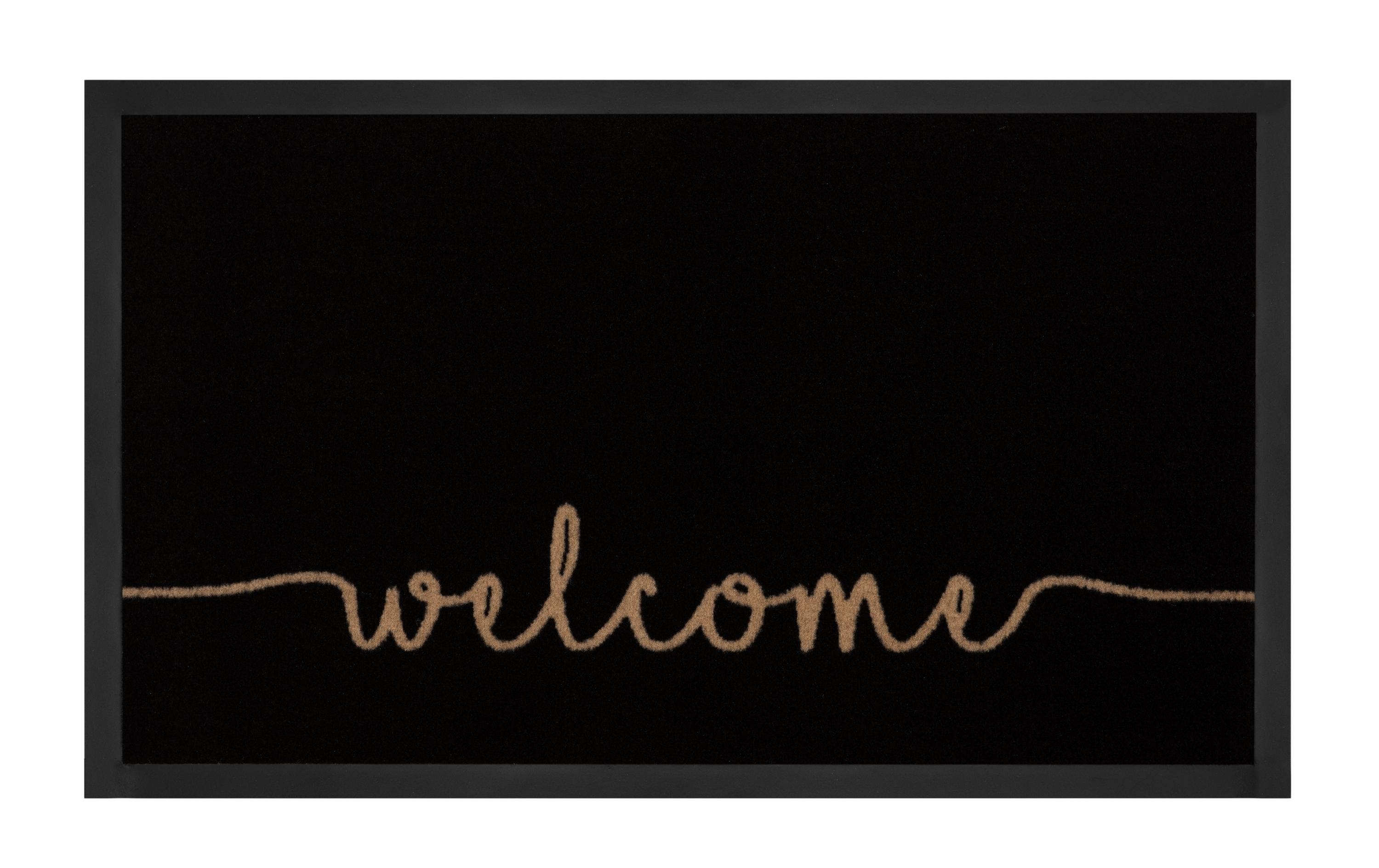 Hanse Home Welcome 45 cm x 75 cm, Anthrazit/Beige