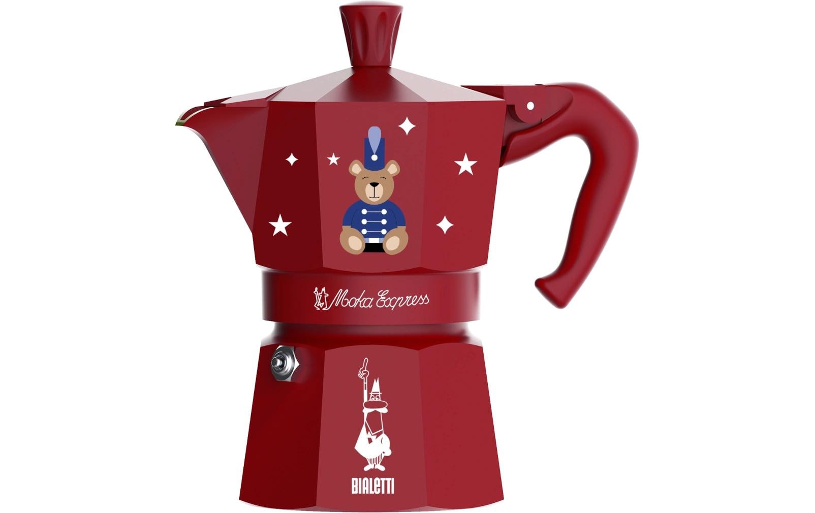 Bialetti Moka Express 3 Tassen, Orsetto Rot