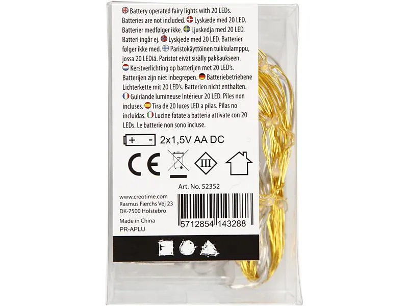 Creativ Company Lichterkette LED Mini 315 cm, Gold