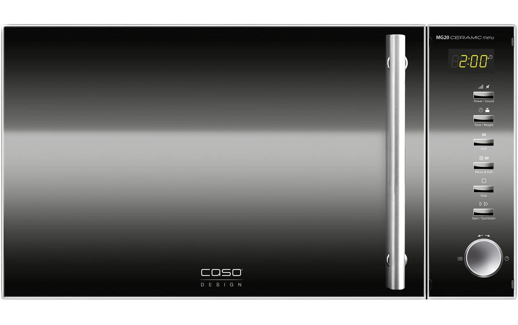 Caso Mikrowelle MG20 Ceramic Menu Schwarz Caso Mikrowelle MG20 Ceramic Menu Schwarz