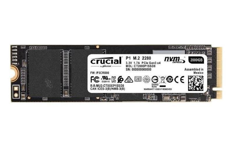 Crucial SSD P1 3D NAND NVMe M.2 2280 NVMe 2000 GB
