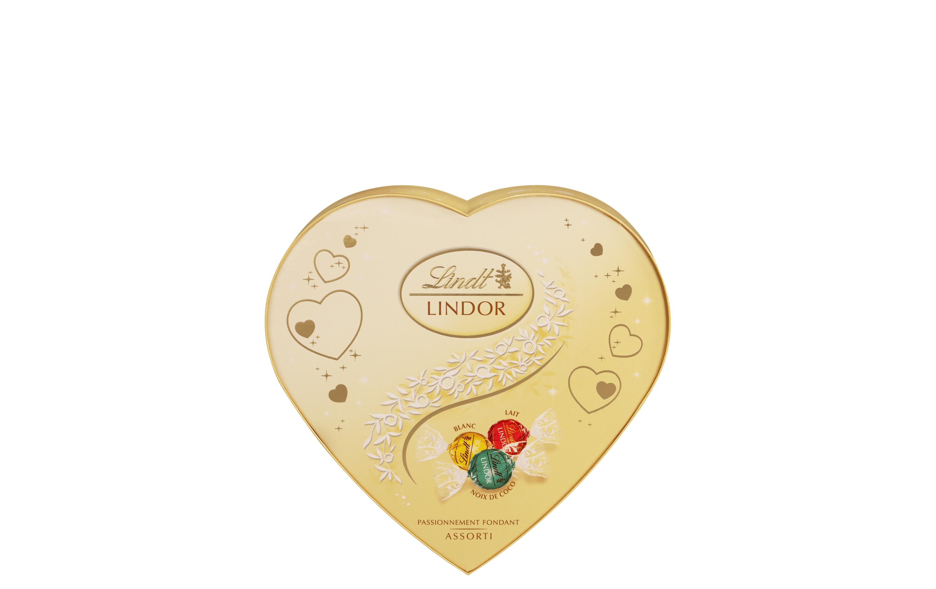 Lindt Schokoladen-Pralinen Lindor Assortiert Herz Weiss 160 g
