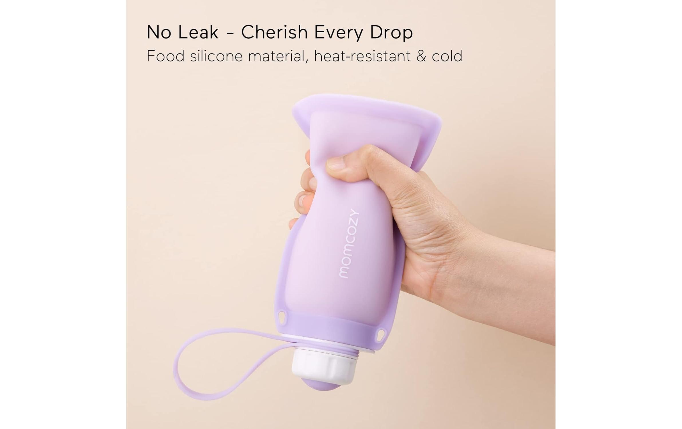 momcozy Silikon-Milchaufbewahrungsbeutel rot 5 Stück