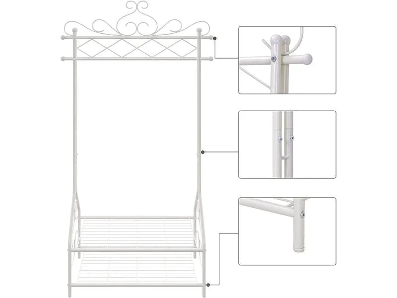 Songmics Garderobenständer mit Schuhablage 92 x 173 x 41 cm, Beige Songmics Garderobenständer mit Schuhablage 92 x 173 x 41 cm, Beige