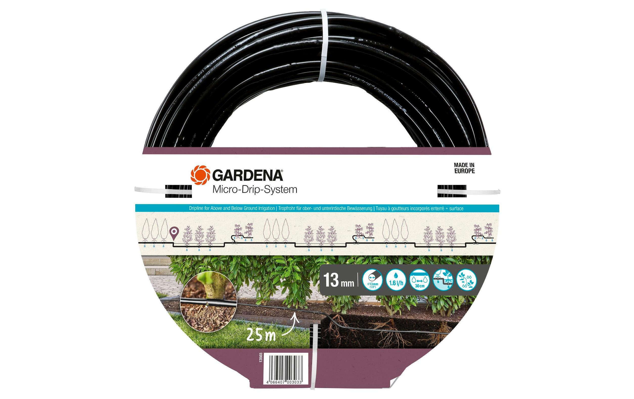 GARDENA Tropfrohr 1.6 l/h 25 m Micro-Drip-System GARDENA Tropfrohr 1.6 l/h 25 m Micro-Drip-System
