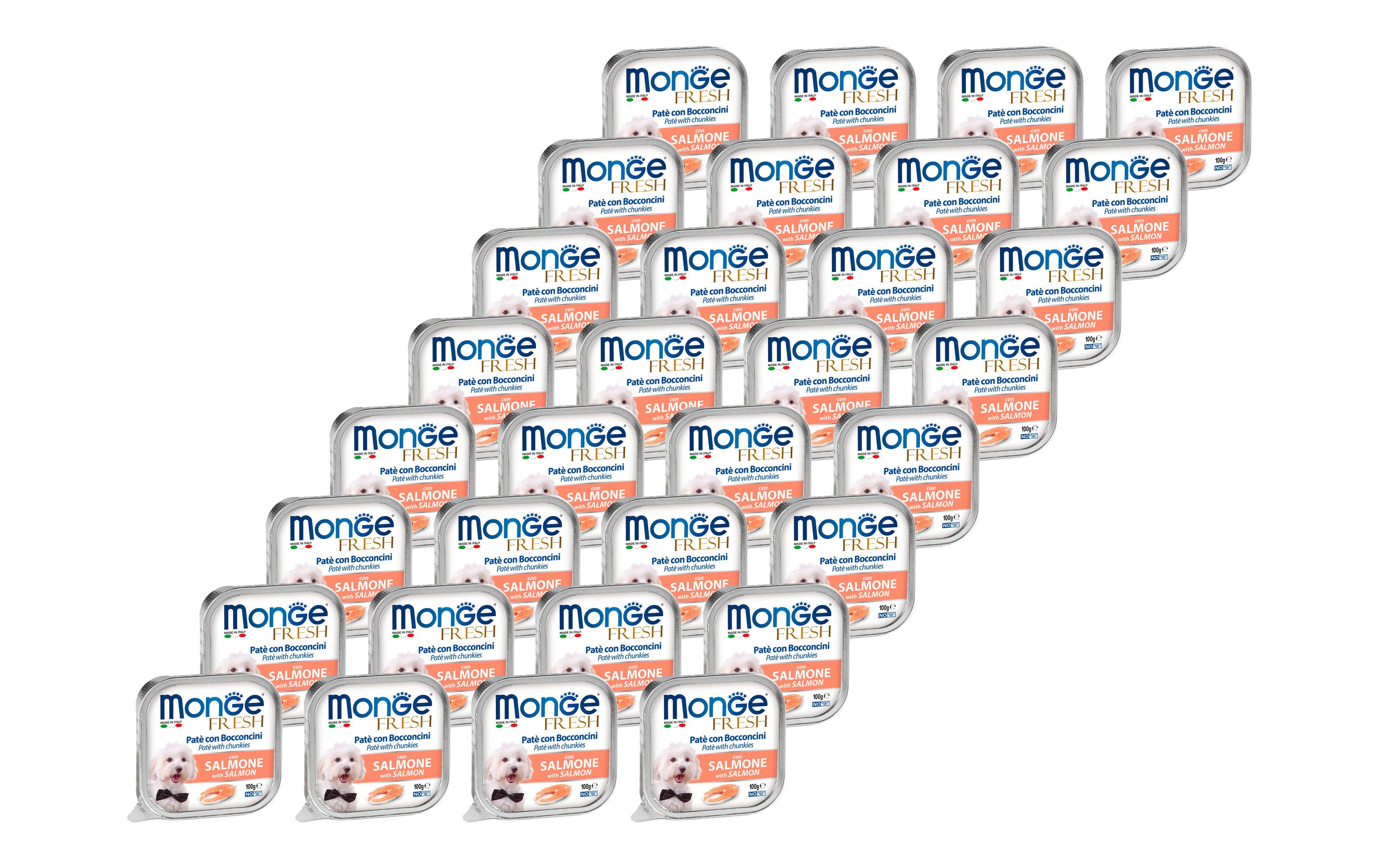 Monge Nassfutter Fresh Pâté Lachs, 32 x 100 g Monge Nassfutter Fresh Pâté Lachs, 32 x 100 g