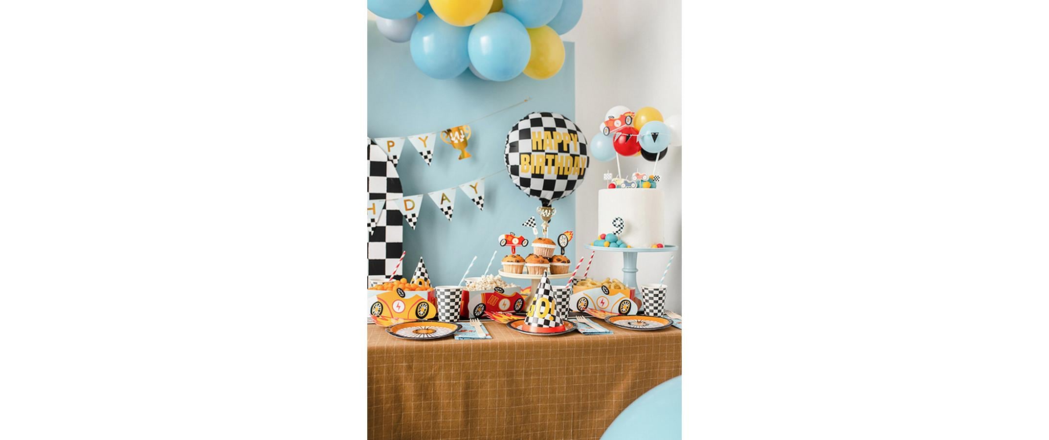 Partydeco Kuchen-Topper Auto mix, 12 cm, 4 Stück