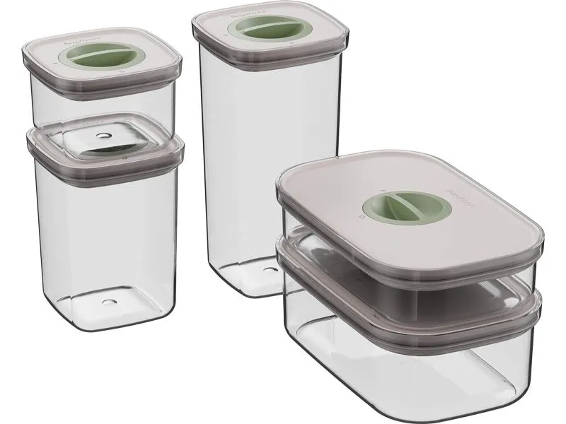 BergHOFF Vorratsbehälter Set Leo Smart Seal 5-teilig, Transparent BergHOFF Vorratsbehälter Set Leo Smart Seal 5-teilig, Transparent