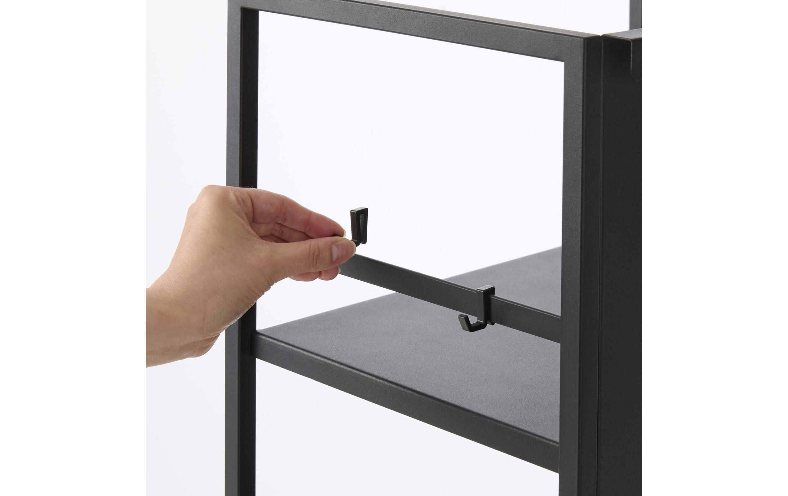 Yamazaki 3-stöckiger Aufbewahrungswagen Tower 42 x 84.5 cm Schwarz