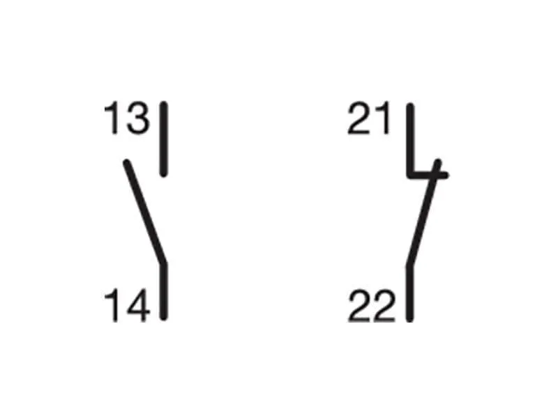 Hager Hilfskontakt 1S+1Ö 6A 240V Hager Hilfskontakt 1S+1Ö 6A 240V