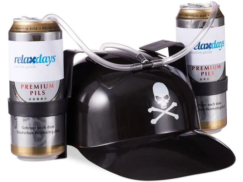 relaxdays Partyaccessoire Trinkhelm Pirat 13 x 32 cm, Schwarz relaxdays Partyaccessoire Trinkhelm Pirat 13 x 32 cm, Schwarz