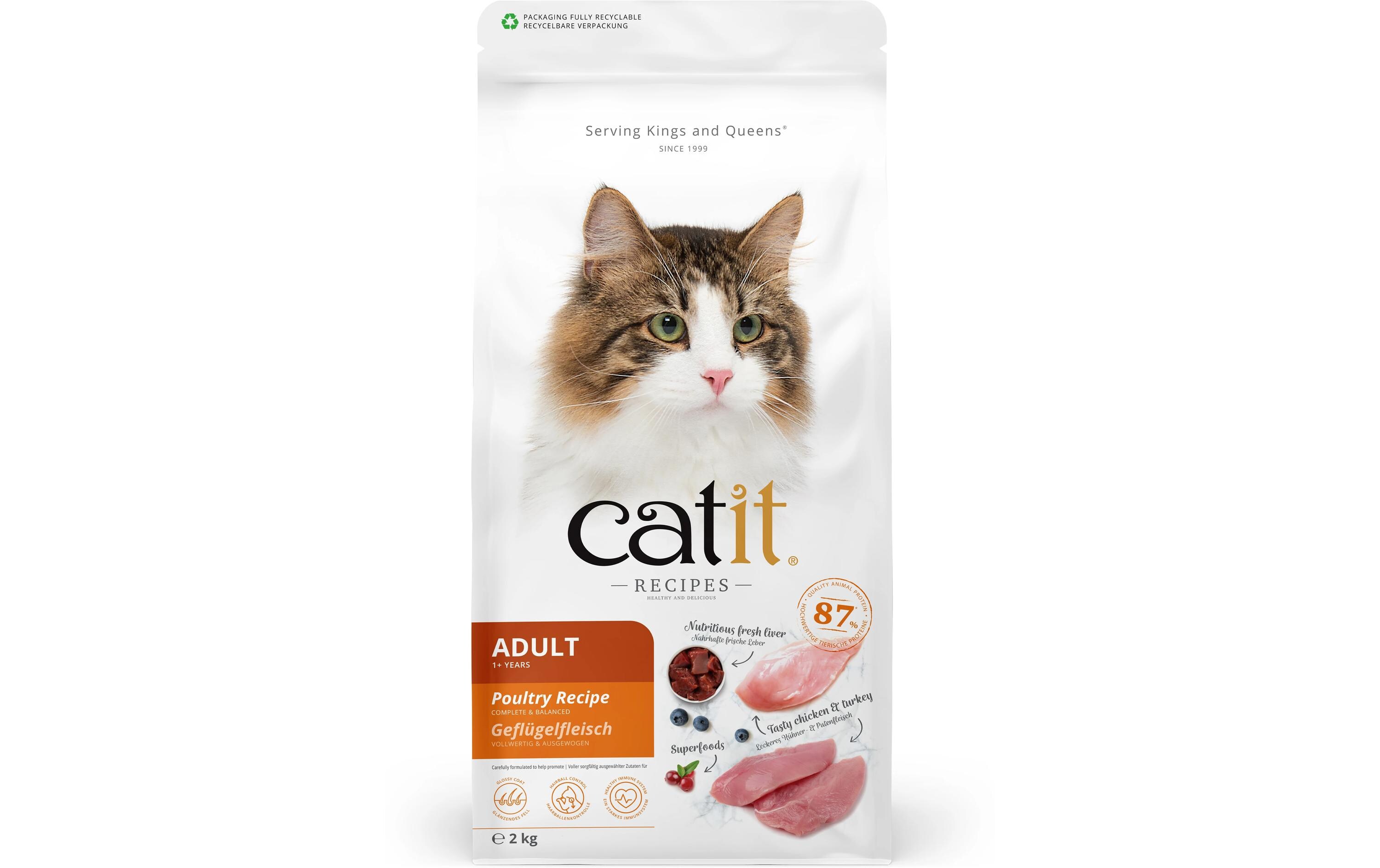 Catit Trockenfutter Adult Geflügel 2 kg