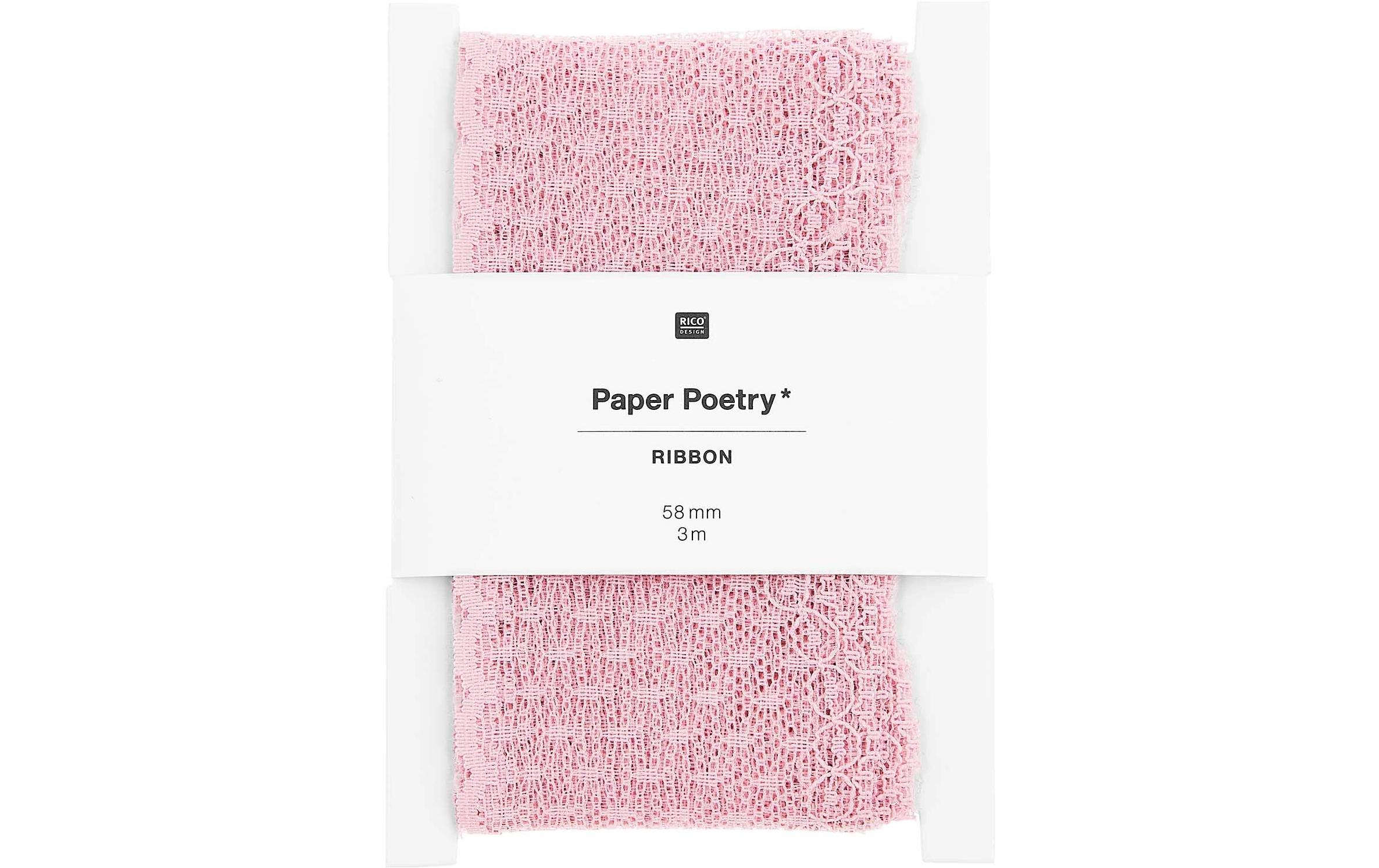 Rico Design Spitzenband Pünktchen 58 mm x 3 m, Rosa