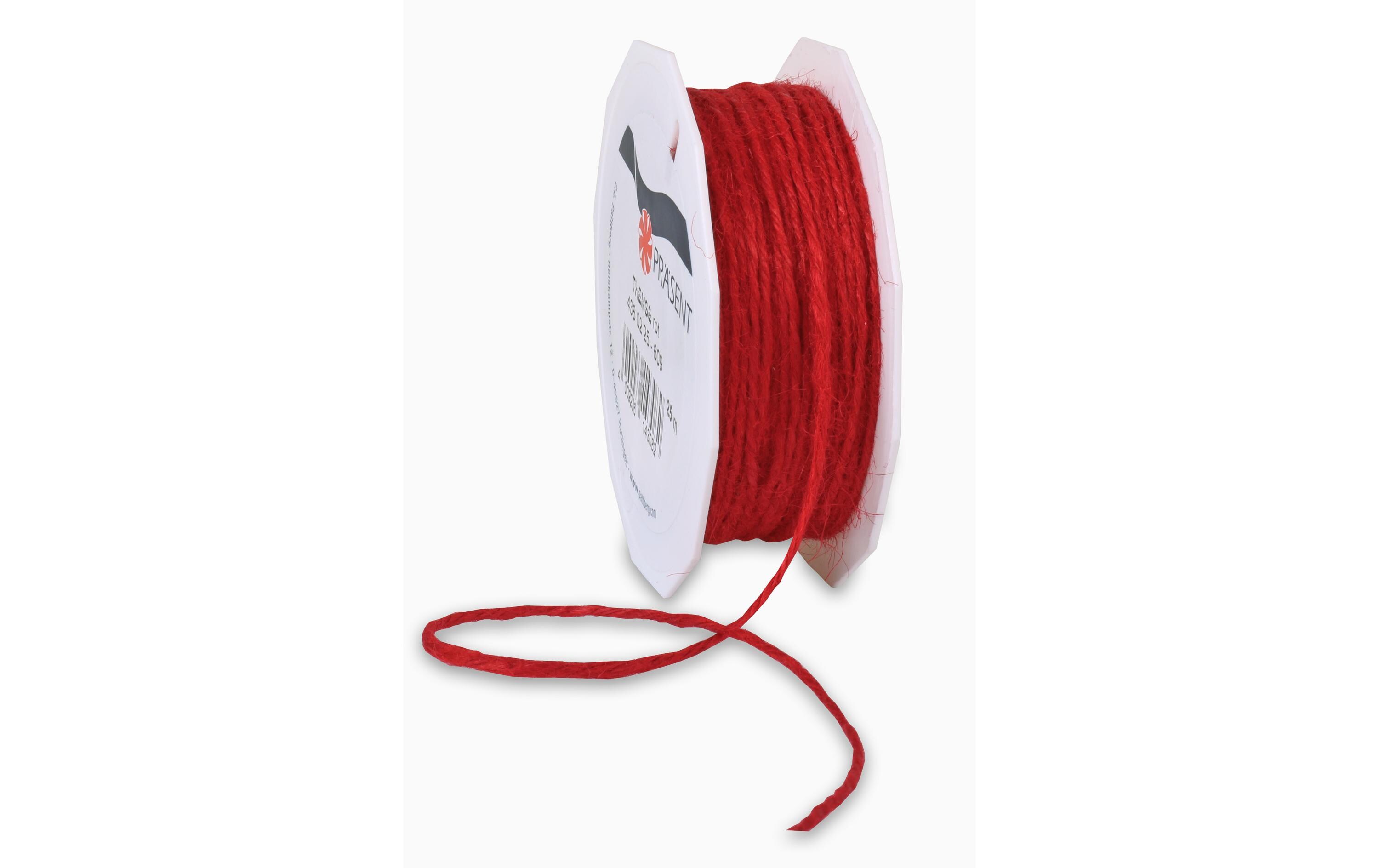 Pattberg Juteband 2 mm x 25 m, Rot