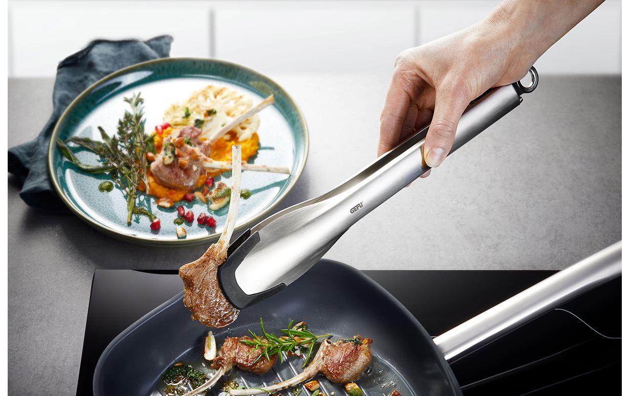 GEFU Küchenzange Capto Silber