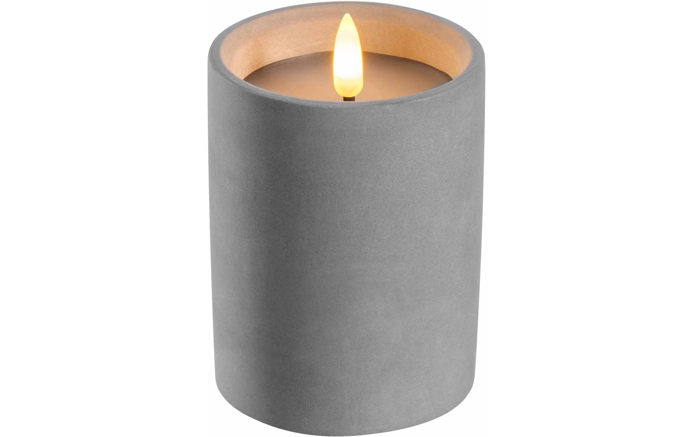 Leonardo Kerze Silenzio LED, 10 cm, Grau