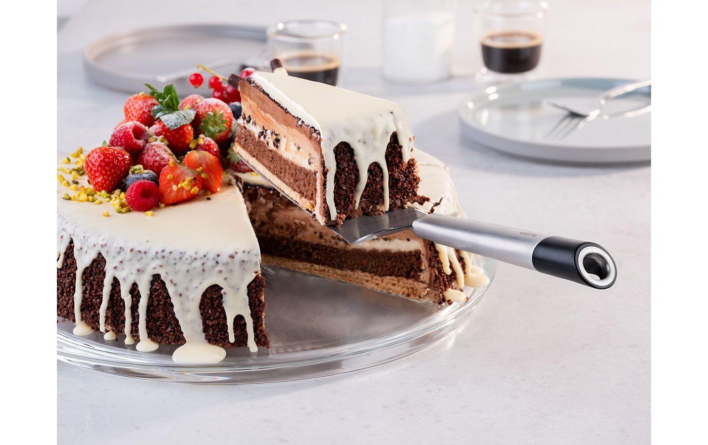 GEFU Tortenheber Primeline 30.5 cm, Schwarz/Silber