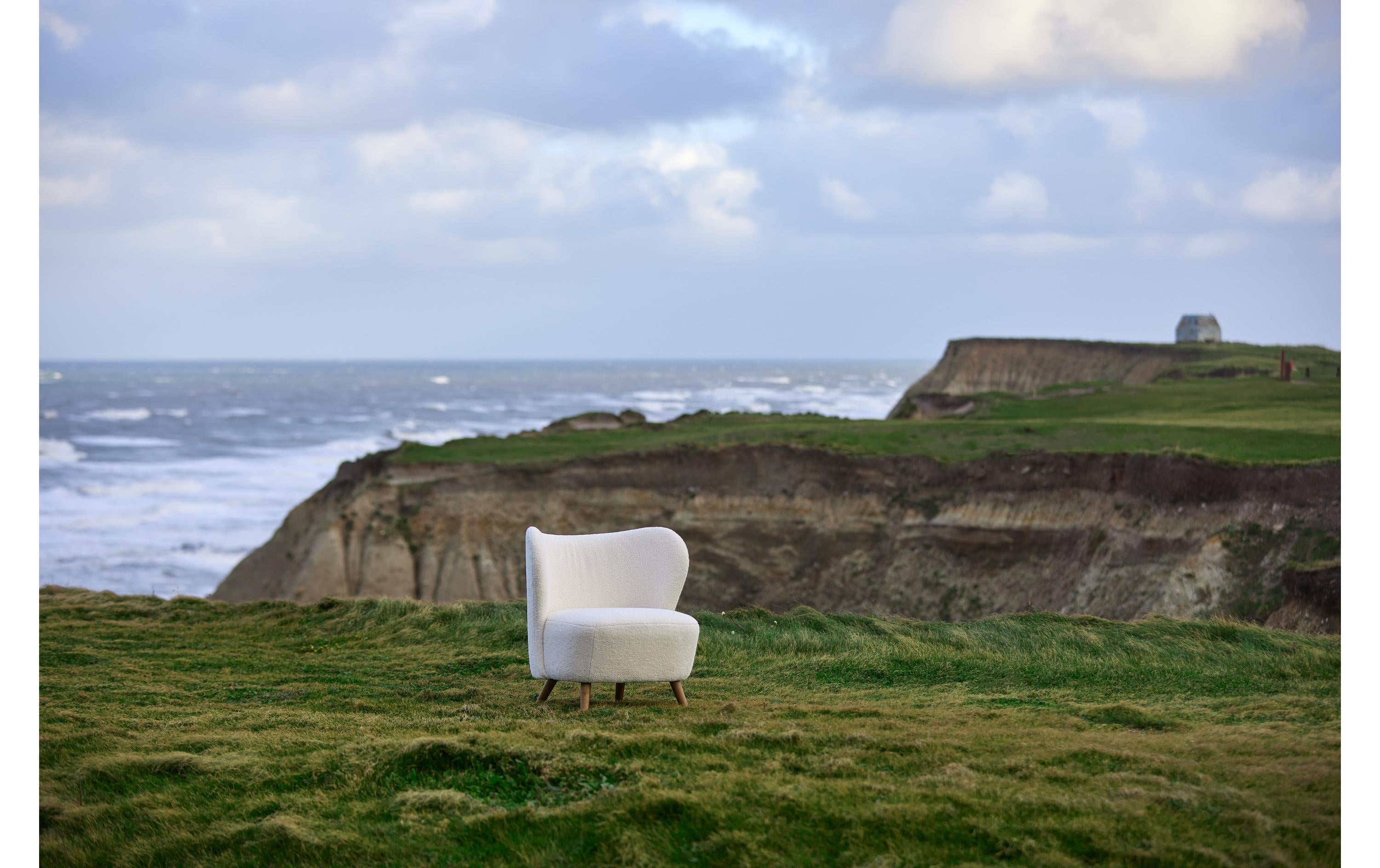 AC Design Sessel Crosby Holz/Textil, Cream