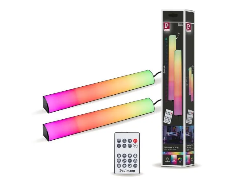 Paulmann EntertainLED Lightbar Dynamic RGB, 30 cm, Schwarz, 2er Set Paulmann EntertainLED Lightbar Dynamic RGB, 30 cm, Schwarz, 2er Set