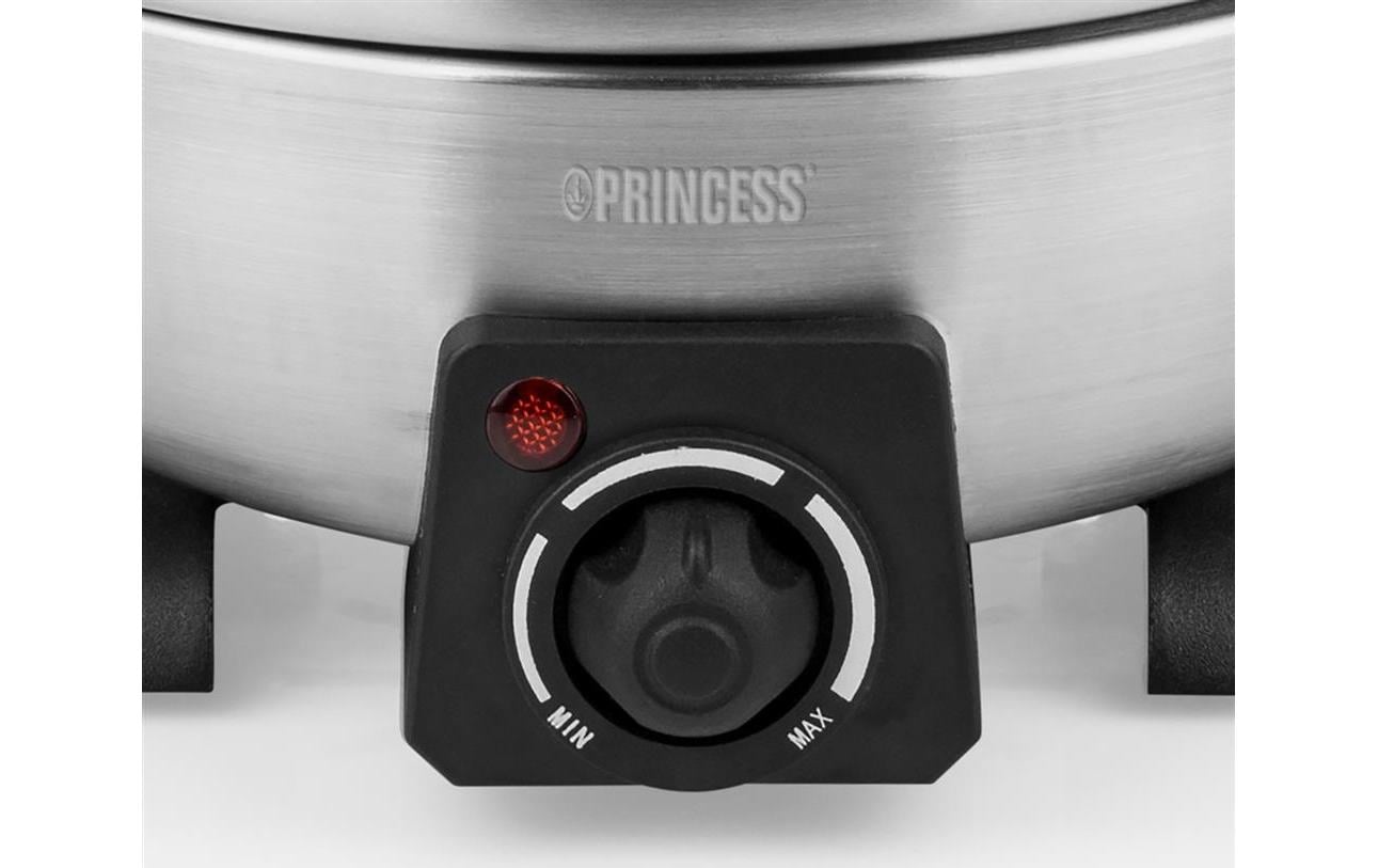 Princess Fondue-Set All-in-One 800 Watt 7 Teile, Schwarz/Silber